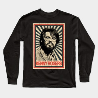 Vintage Poster Kenny Rogers 1977s Long Sleeve T-Shirt